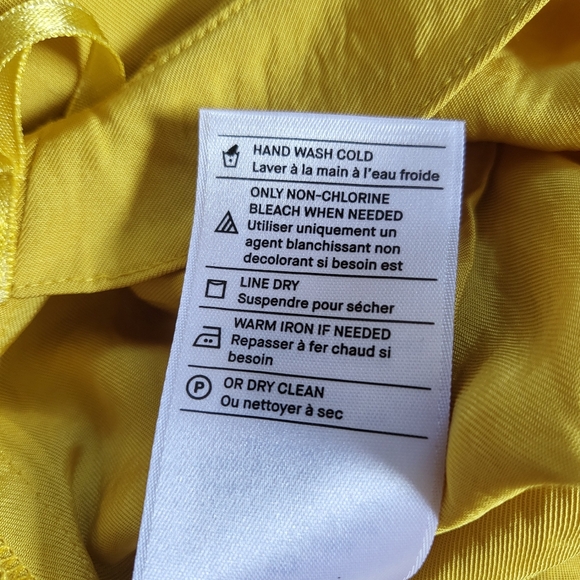 NWT Vince Golden Yellow V-Neck Cami Cropped Wide Leg Silky Jumpsuit - Picture 16 of 16